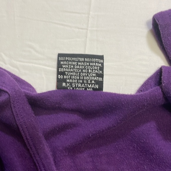 HARLEY DAVIDSON WOMENS SIZE M V-NECK SNAP DOWN LS Top VINTAGE 1980S PURPLE. - Picture 6 of 6